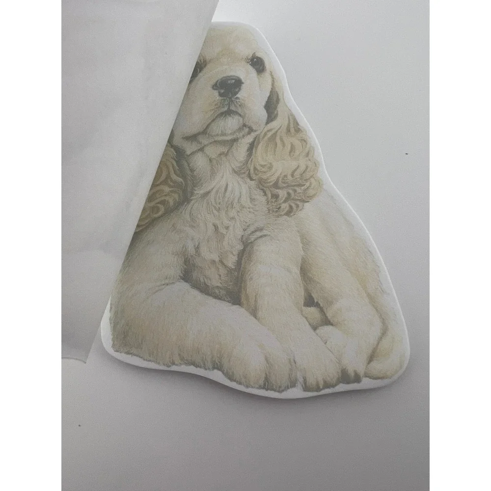 Vintage Puppy Love Cocker Spaniel Dog Shaped Notepad‎ 40 Sheets 5